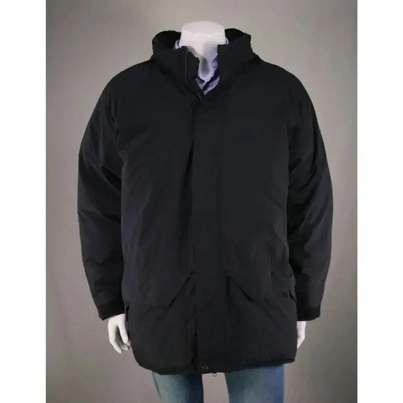 Marmot Gore-Tex Goose Down Black Hooded Parka Ski Jacket Men's 2XL XXL